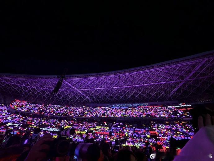 当紫海席卷整个场馆，那份热情真的是无可比拟的。 