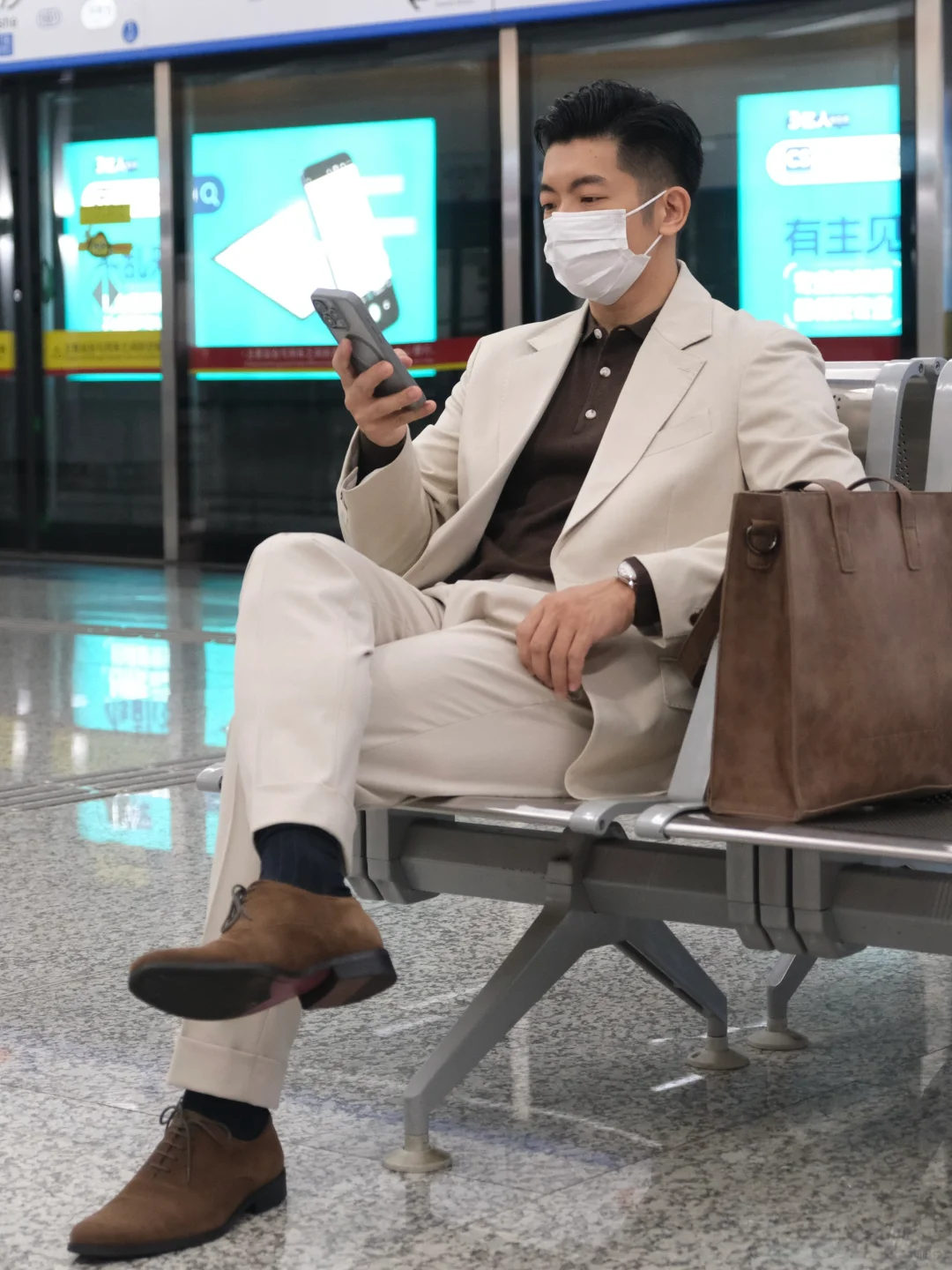 男生秋季西装穿搭不可错过的杏色西装🤵🏻