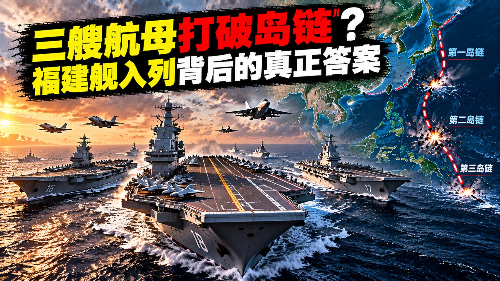 三艘航母打破岛链？福建舰入列背后的真正答案