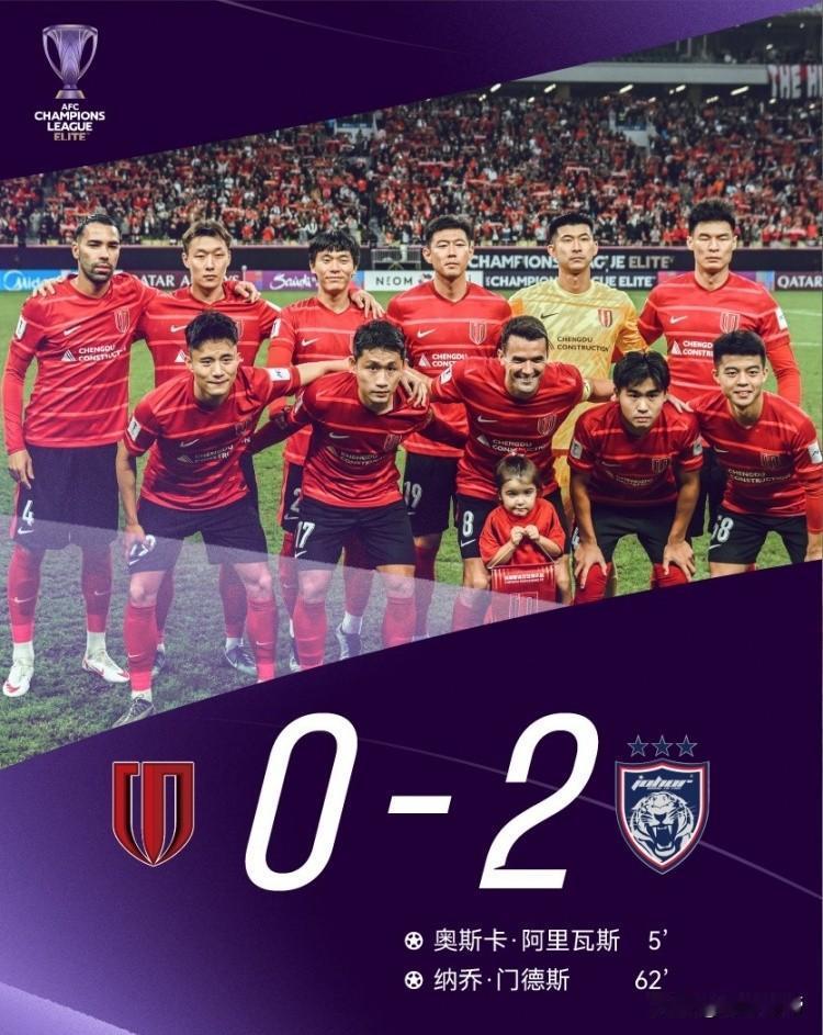 对得起现场39063名球迷吗？成都蓉城0-2不敌马来西亚球队!

在刚刚结束的亚