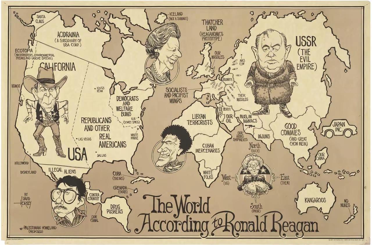 罗纳德.里根眼的世界，对今天的国际局势是一种警示
里根1980、1984年以共和