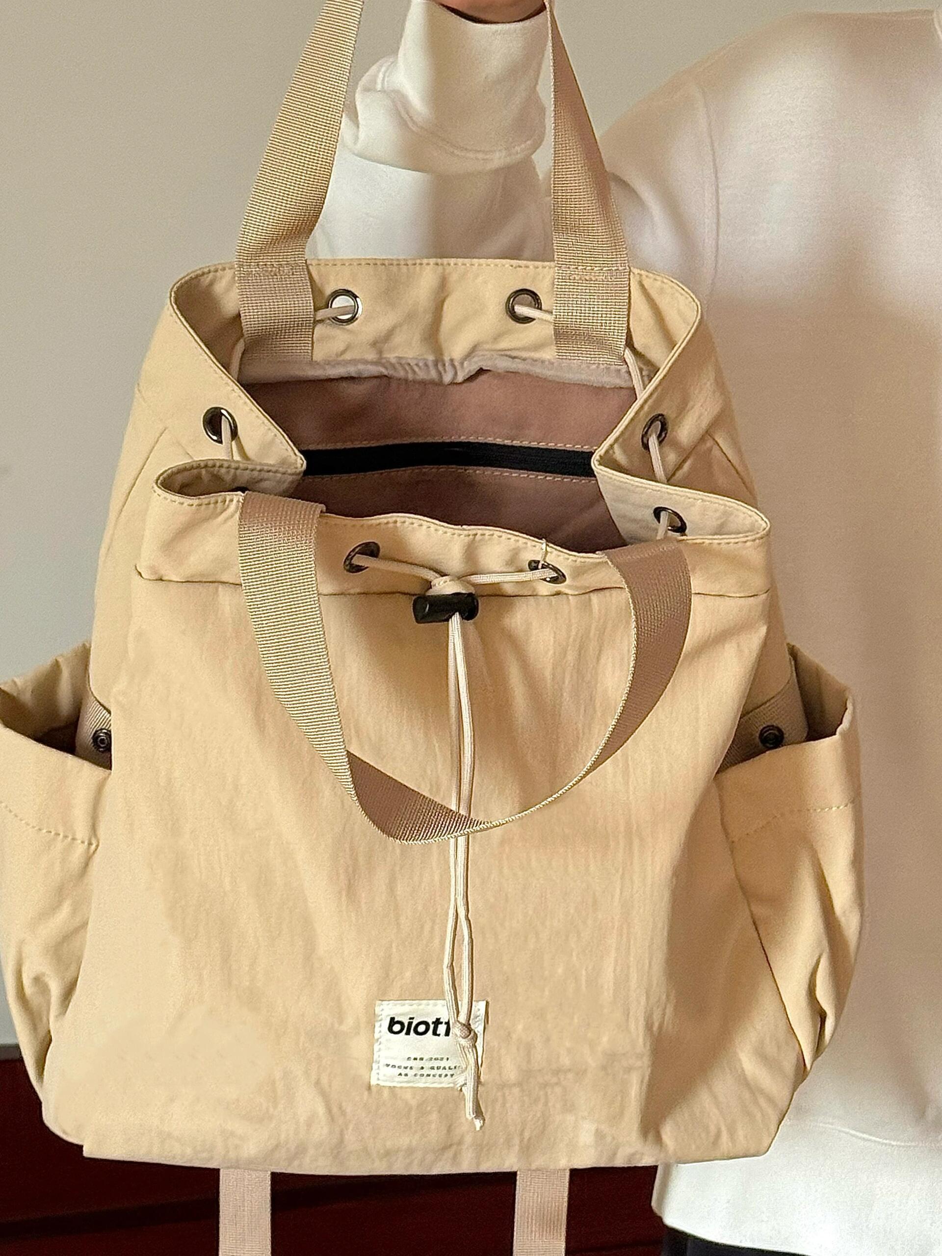 吹爆这只极简风双肩包🎒小众但能装-好喜欢这只慵懒风双肩包~休闲又能装！简单又不