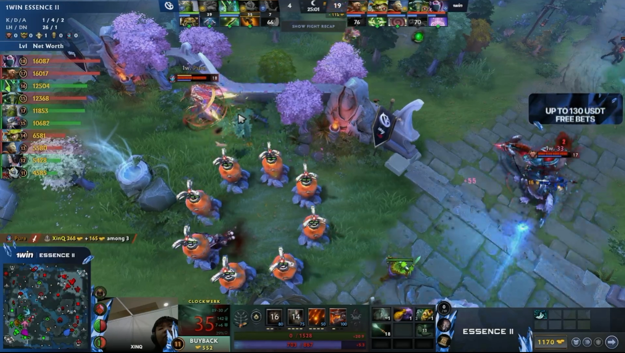 DOTA2 线上赛1W Essence 淘汰赛败者组第二轮VG对阵1W战队BO3