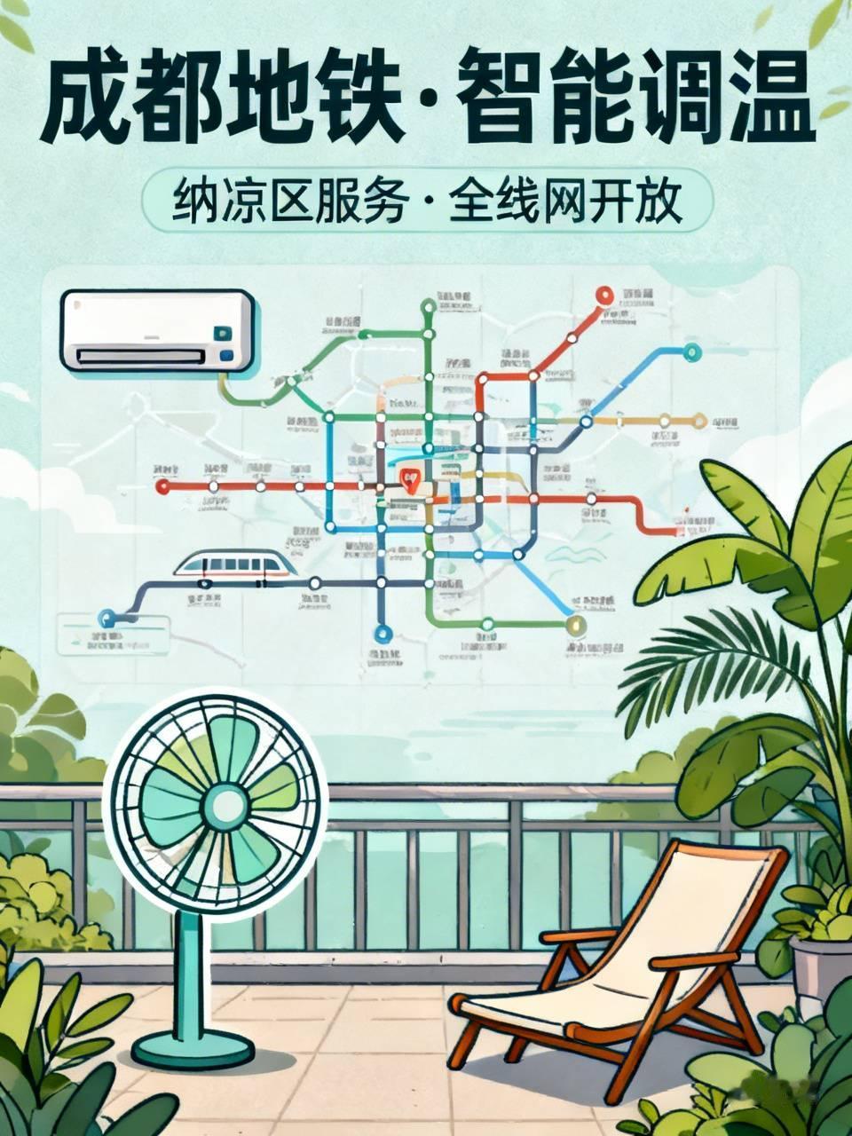 成都地铁真的太懂咱市民了！在炎炎夏日，它又搞出大动作，实现智能调节车站空调温度。