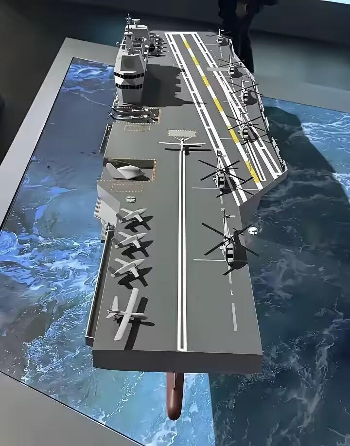 这是韩国的愿望，采用自研电磁弹射的轻型无人机航母。和以往很多类似的技术和产品一样