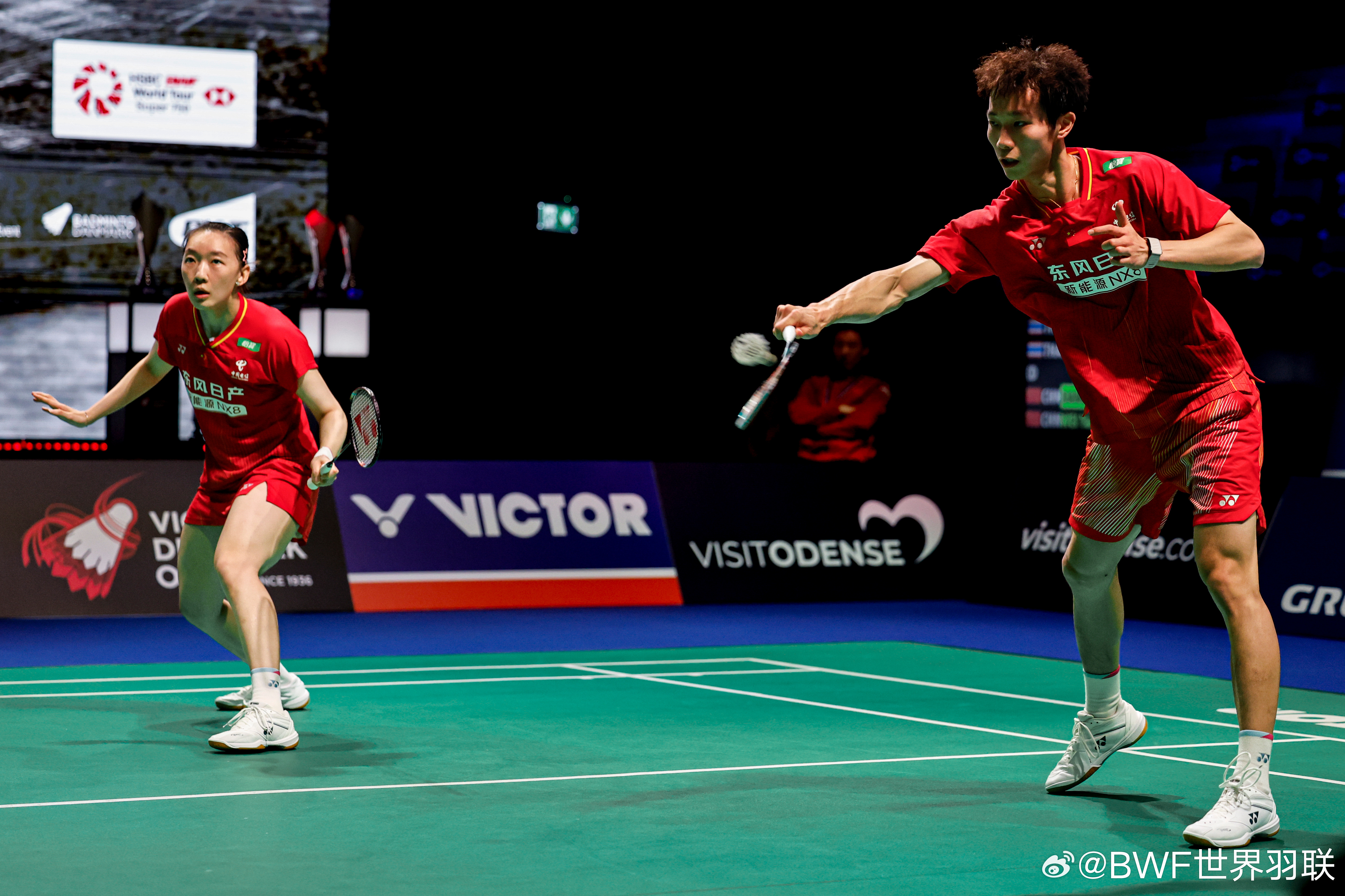 #丫邦组合2比0杨博轩胡绫芳# 2026年丹麦羽毛球公开赛混双次轮，/魏雅欣2-