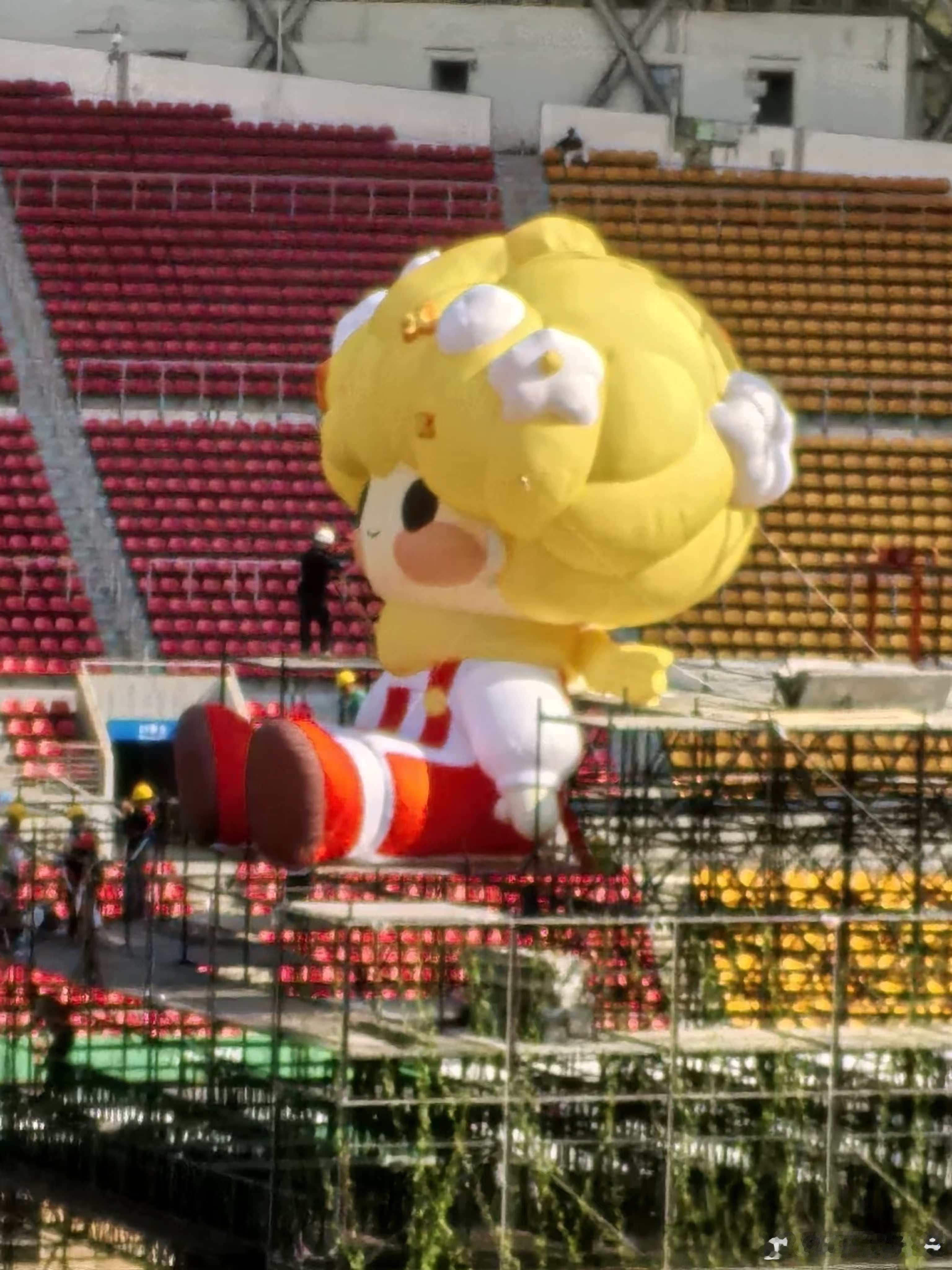 可爱的大米爆，乖乖坐着看演唱会