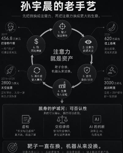 孙宇晨这套玩法，他练了20年；2019 年花 456 万美元拍下巴菲特午餐，转头