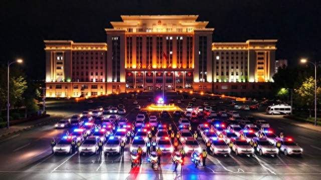 节日我在岗丨大庆公安开展“百车千警大巡控 国庆交警保平安”集中夜巡行动