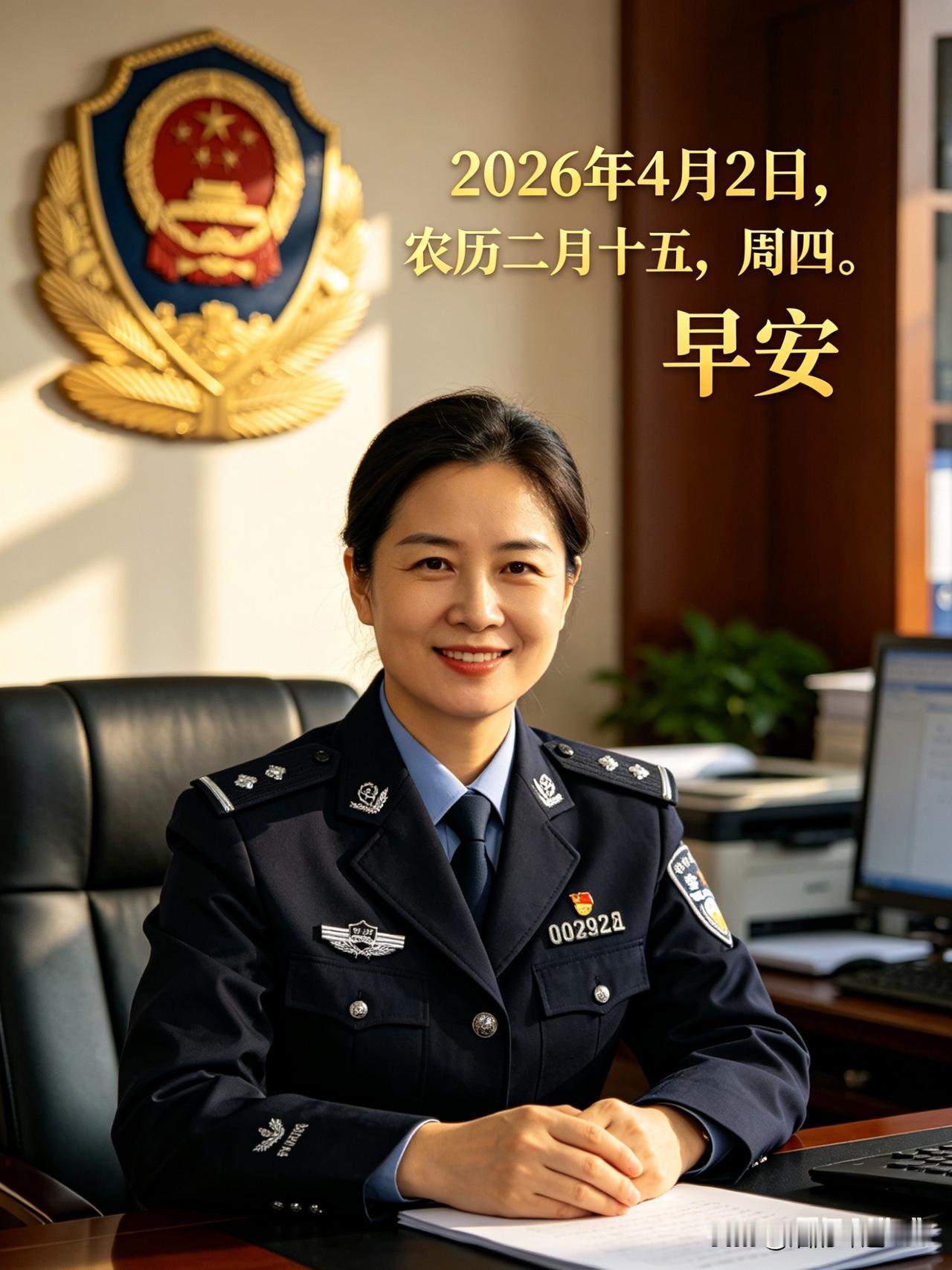 晚上好呀！
明天就是2026年4月2日，农历二月十五，周四啦。
这一天春日和煦，