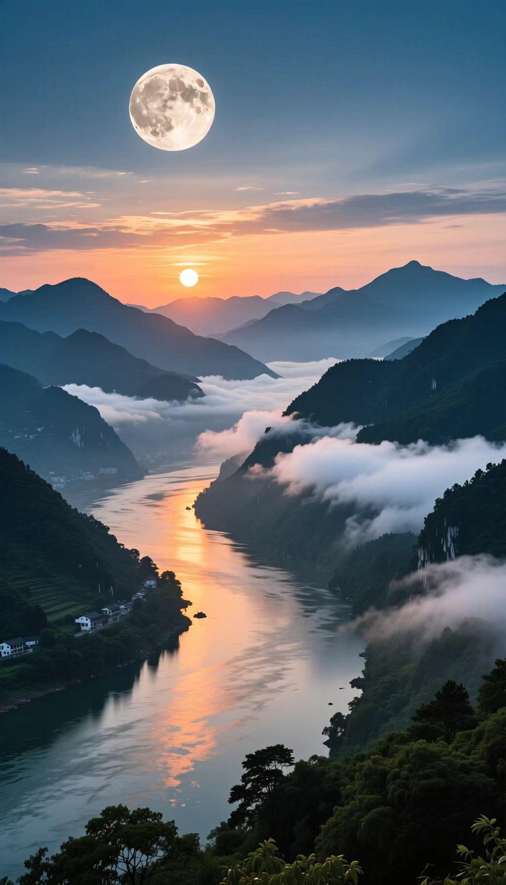 你能对出“月落一江水”更好的下联吗风起满山云