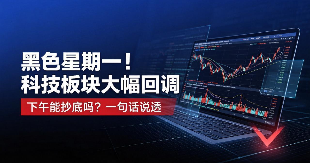 黑色星期一！科技板块大幅回调，四大原因找到！下午能抄底吗？一句话说透
 
大家好