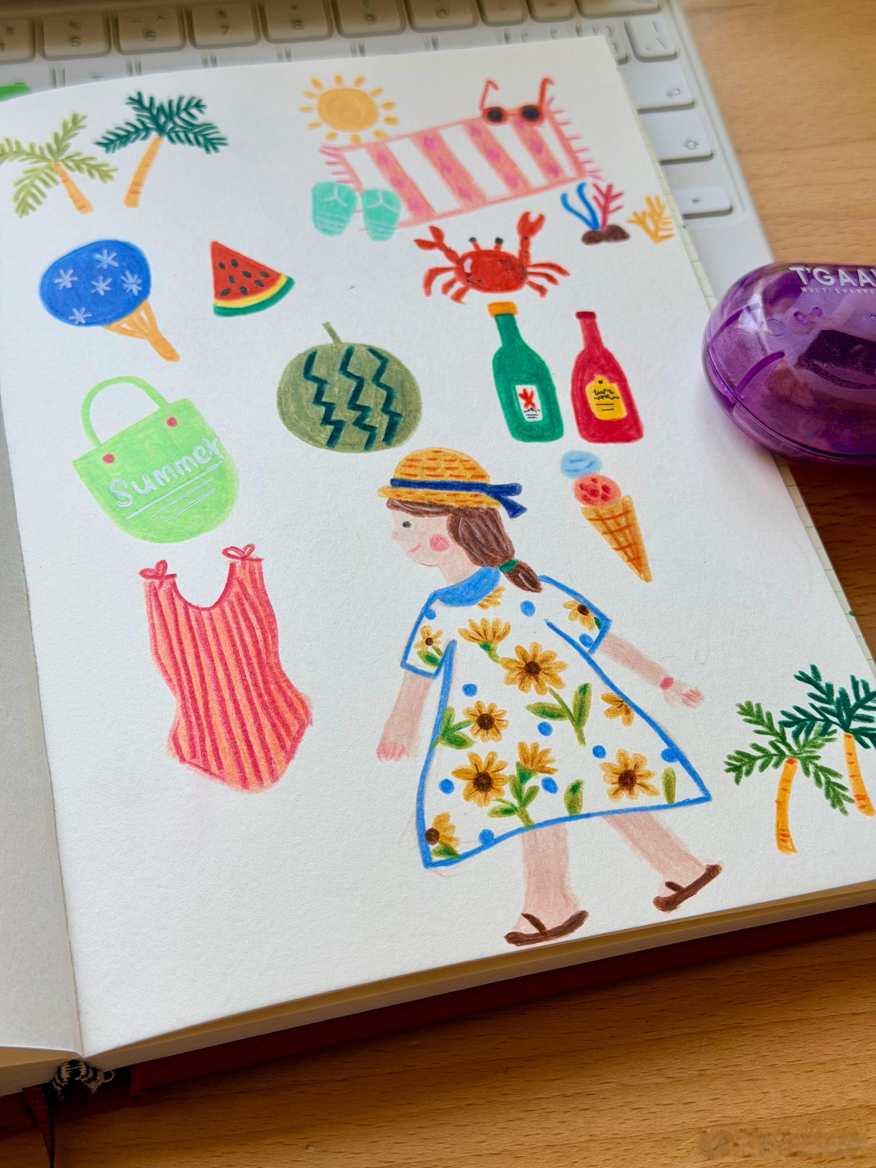 小时候偏爱热烈鲜艳，吃一口西瓜也高兴半天，长大后偏爱安静温柔，连喜欢的风景，都悄