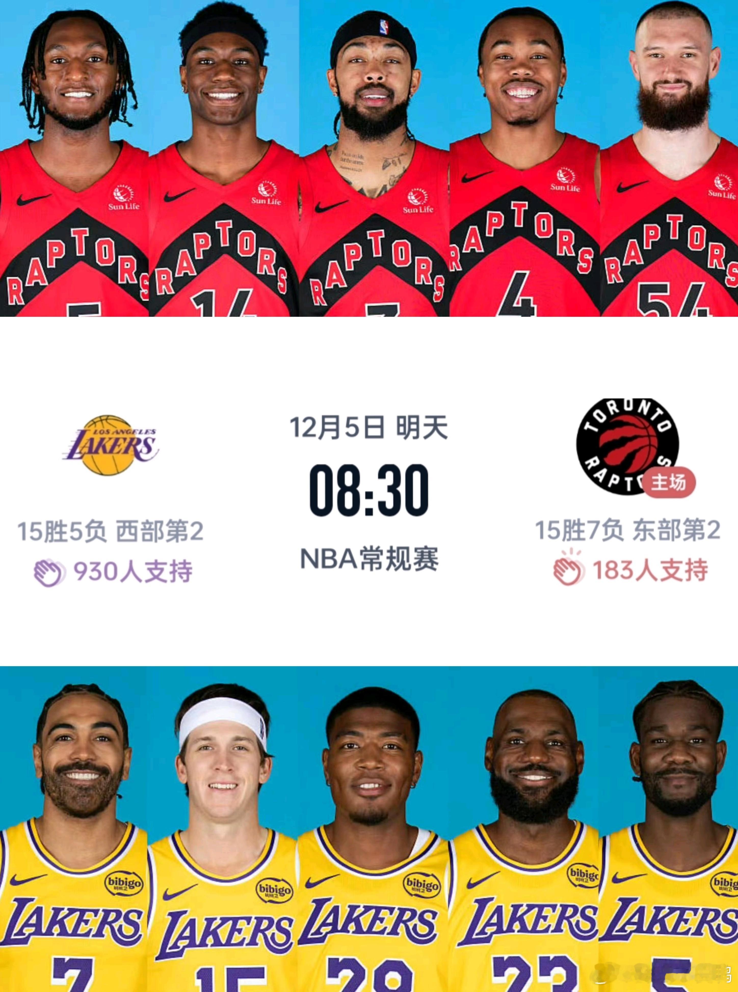 湖人猛龙比赛预告来了！东契奇缺席的第一场比赛！明天上午8点半，湖人客场对猛龙（背