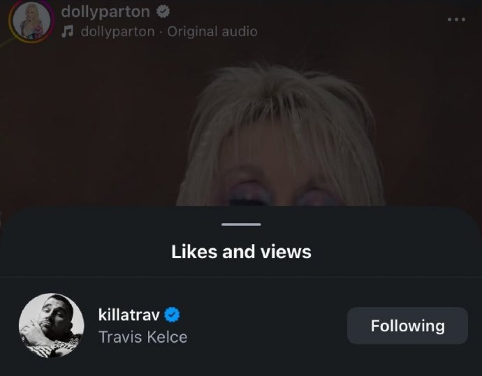 霉霉老公点赞夸两人孩子基因 霉霉老公Travis点赞了多莉老奶Dolly Par