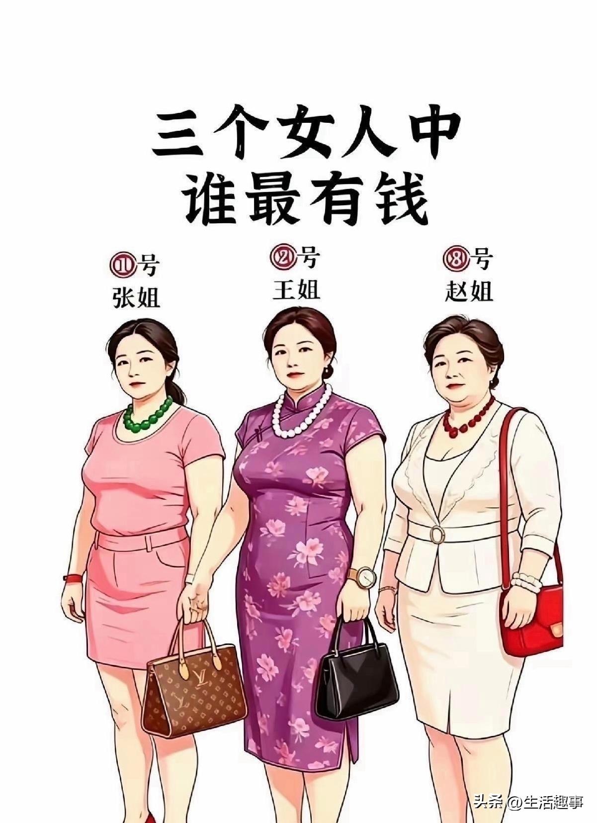 考眼力，三个哪个是富婆