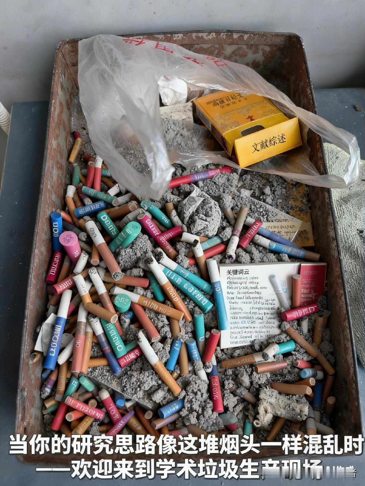 论一个金属托盘内烟草消费残留物的空间分布与社会行为学表征！
 
当我第一眼看到这