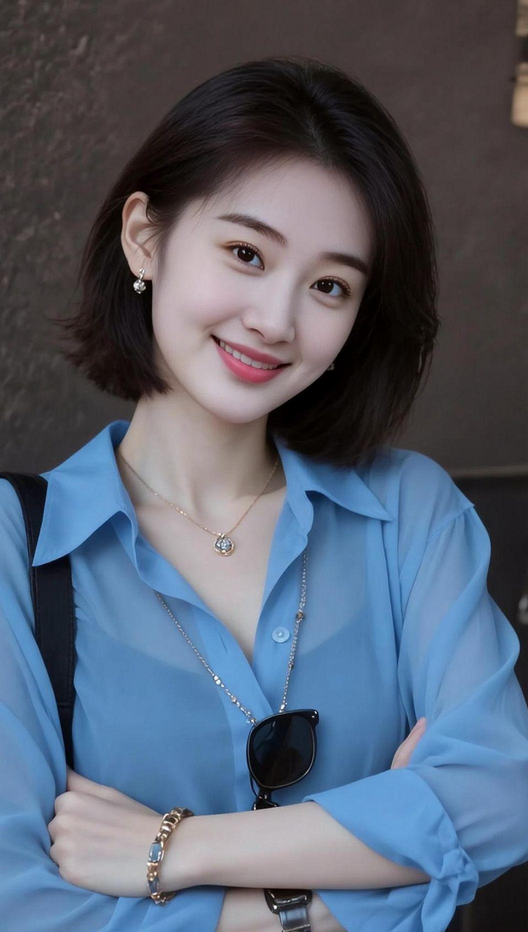 AI清新美女自拍 抖音ai创作 颜值随拍