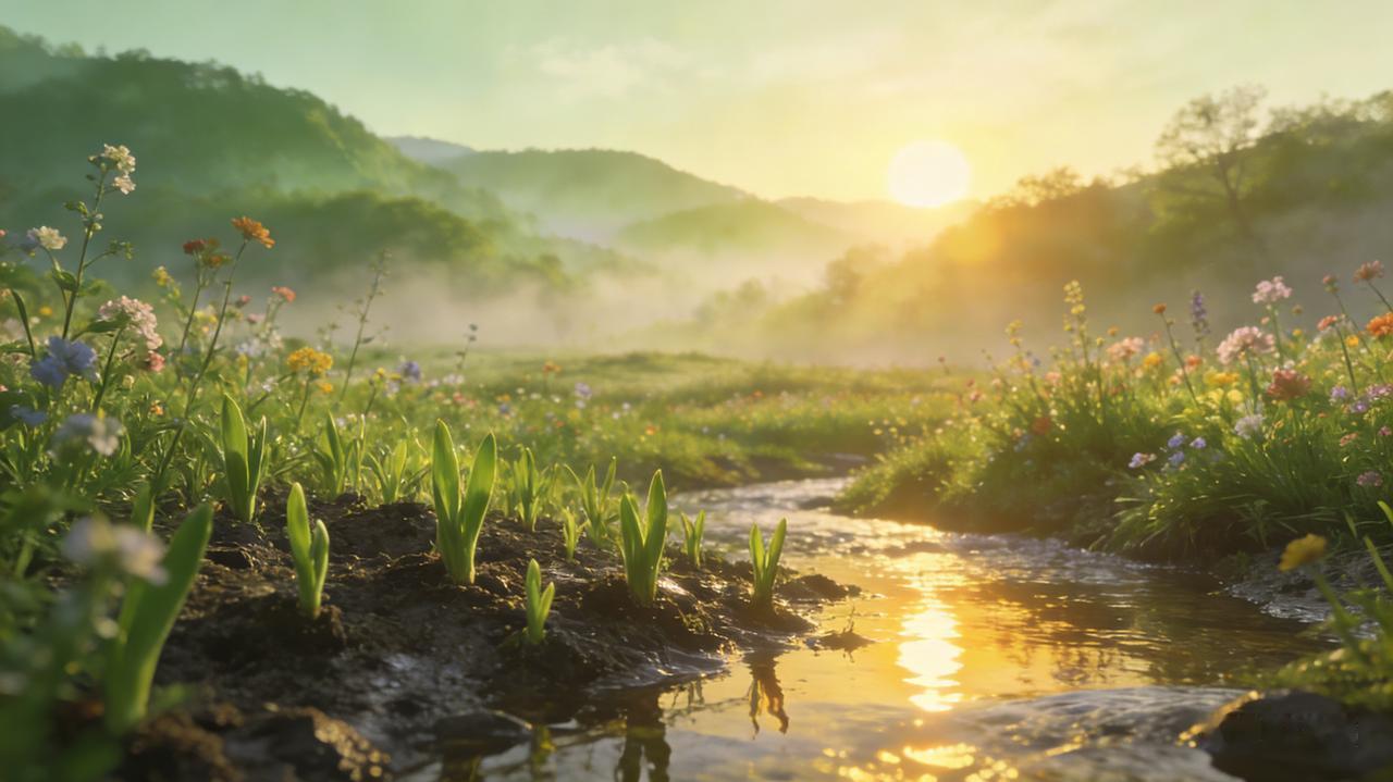 上联：晨光照大地，邀您对下联上联：晨光照大地，下联：春色满人间