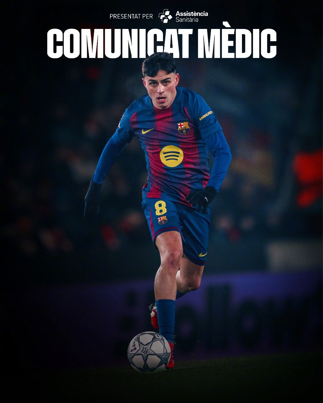 ❗️【伤情通报】今天上午进行的检查证实，一线队球员佩德里在对阵布拉格斯拉维亚的比