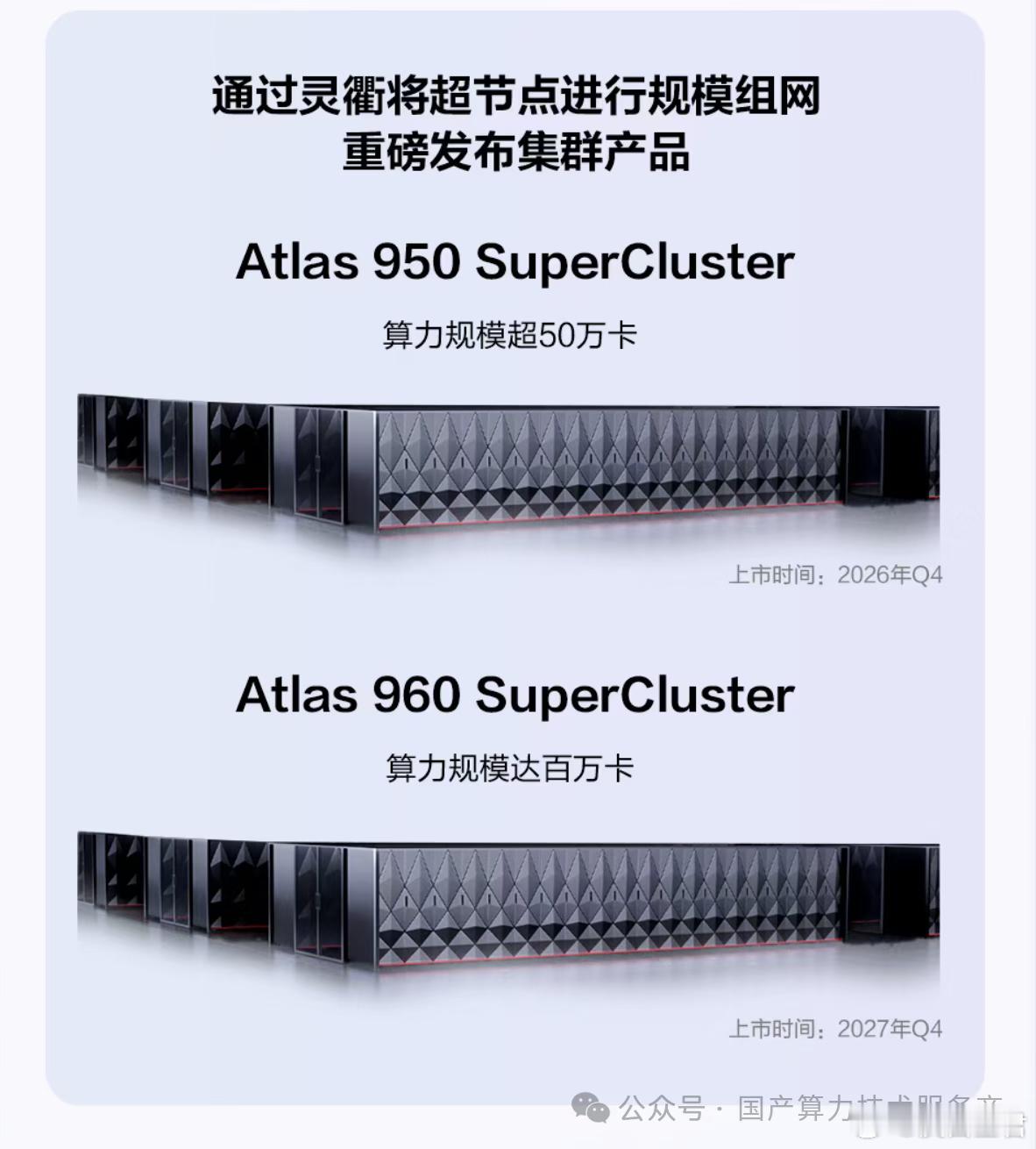全球最强超节点集群：华为Atlas 950/960 SuperCluster，算