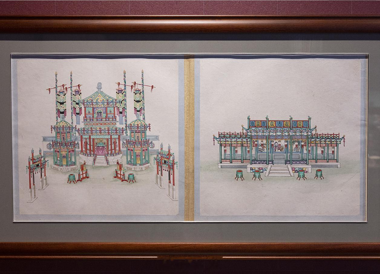 万寿盛典阁图清(1644一1911年)首都博物馆 藏此图为万寿盛典中用于装饰沿途