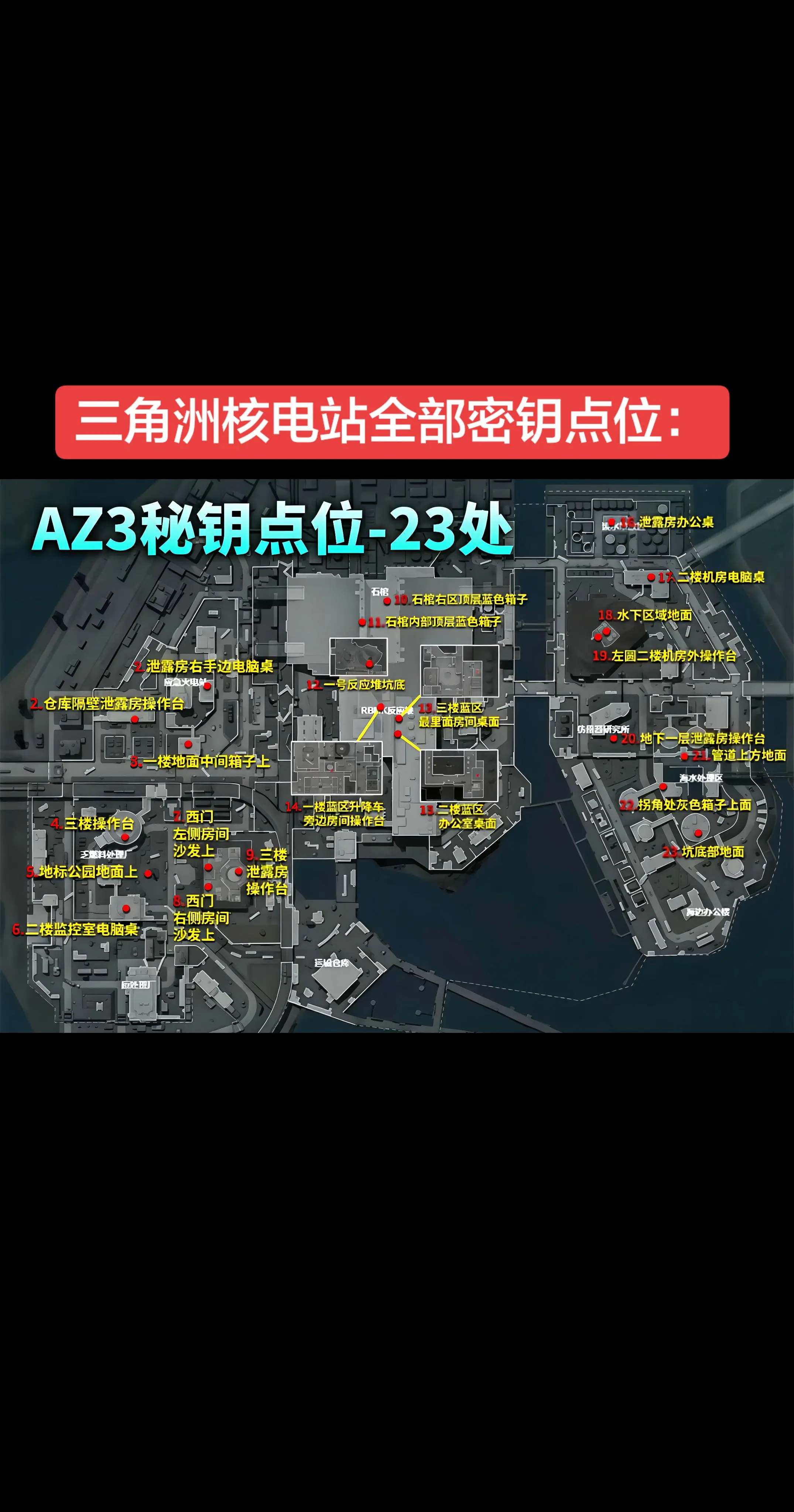 三角洲核电站全部密钥点位