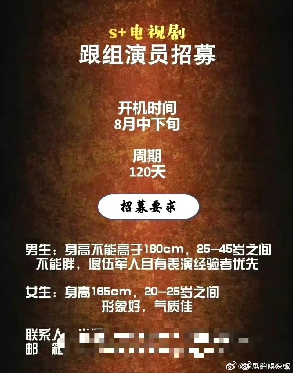 两京十五日跟组演员招募成毅两京十五日筹备成毅新剧《两京十五日》，哇塞，[色][色