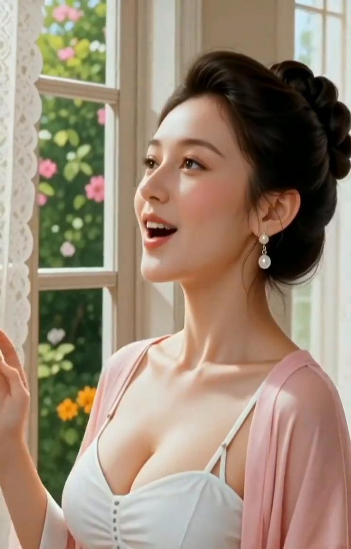 阳光照进来了，人多舒服。你看，春天来了，这窗外是百花盛开，人也变得心情舒服。