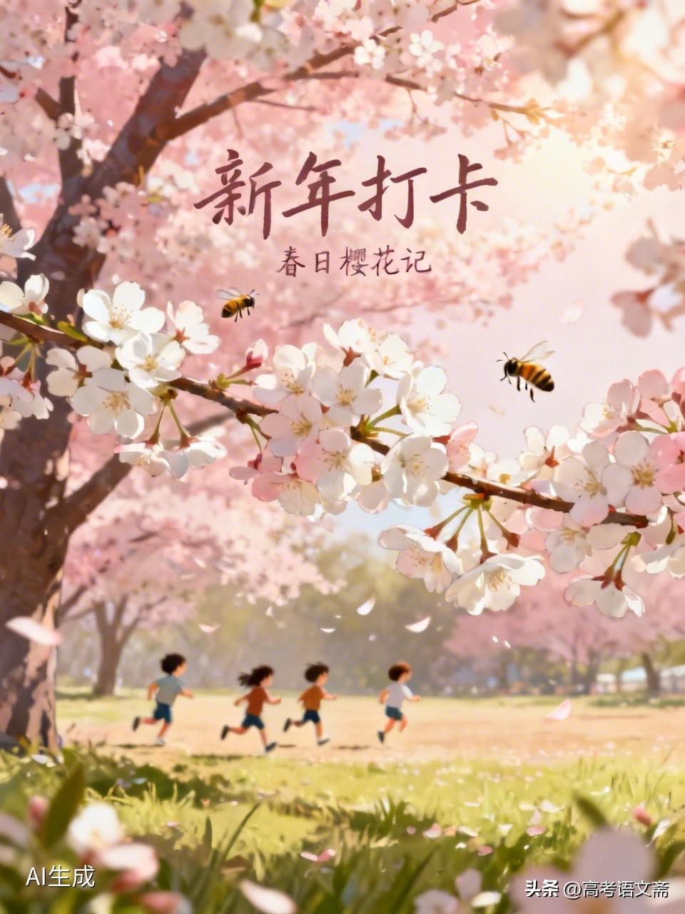 我拿出相机，想要记录下这绝美的瞬间。每一朵樱花都像是大自然精心雕琢的艺术品，花瓣