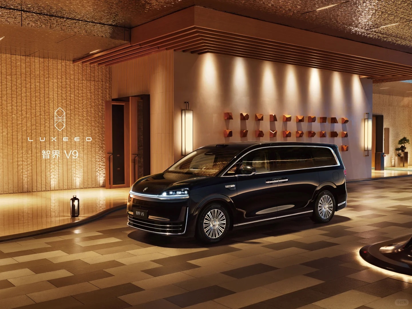 智界V9，旗舰风范，自带大气场看来是快要来了，这么看很大气，有点喜欢哈哈哈哈！ 