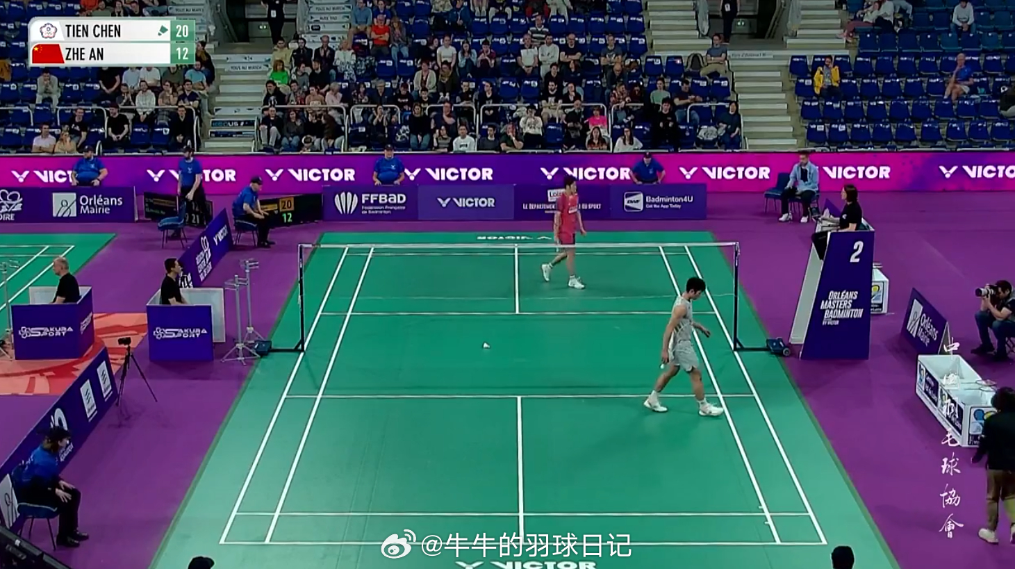 男单 1/4赛 周天成 21-12 胡哲安2026年奥尔良羽毛球大师赛