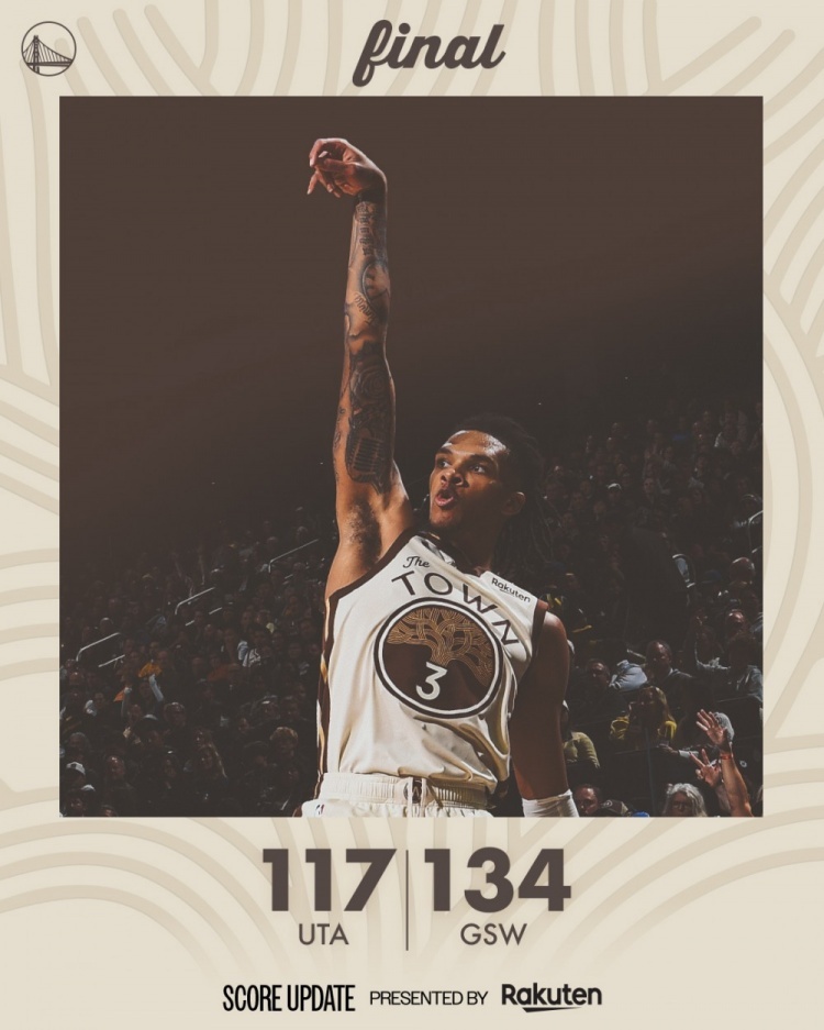 值得好好培养！勇士发布赢球海报 定格56号秀理查德投篮瞬间