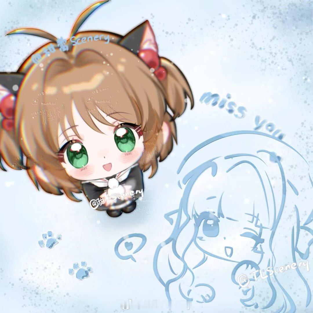 魔卡少女樱超话同人绘画大赛国内画师安利计划 提前祝七夕快乐小樱在雪地很想你❄️❄