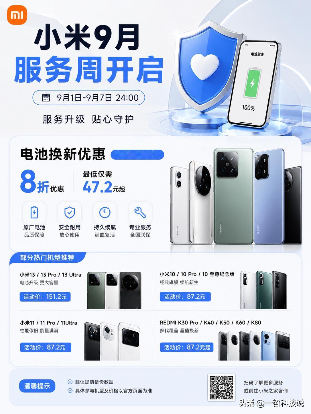小米9月服务周来了，这次真有点香！

9月1日起至9月7日24:00，小米开启9