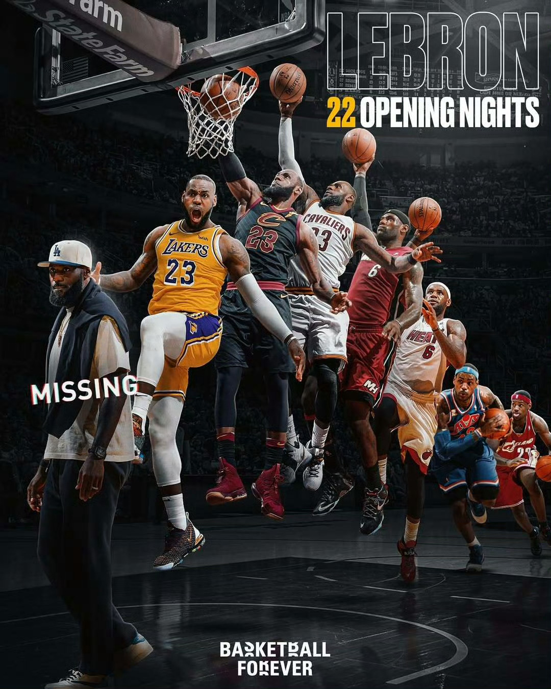 骑士詹姆斯nba詹姆斯生涯首次缺席常规赛揭幕战 23年职业生涯，首次缺席揭幕战，