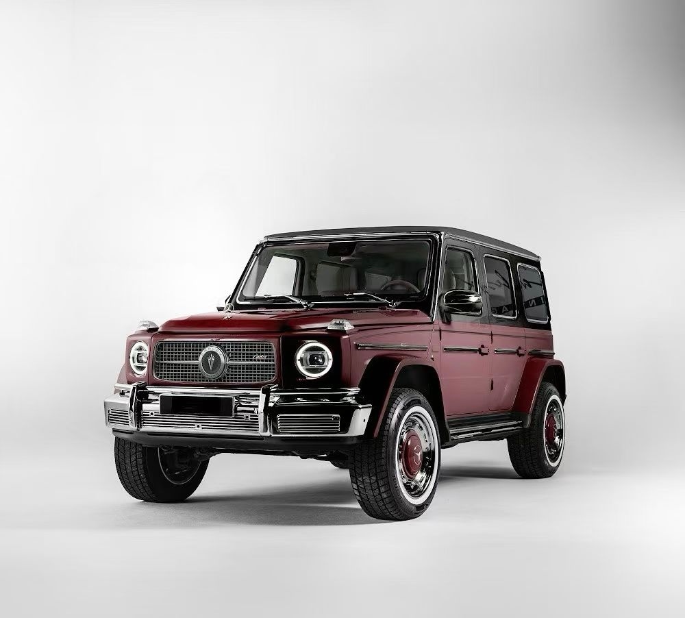 奔驰大G换老款奔驰经典的轮圈 说实话还挺好看 