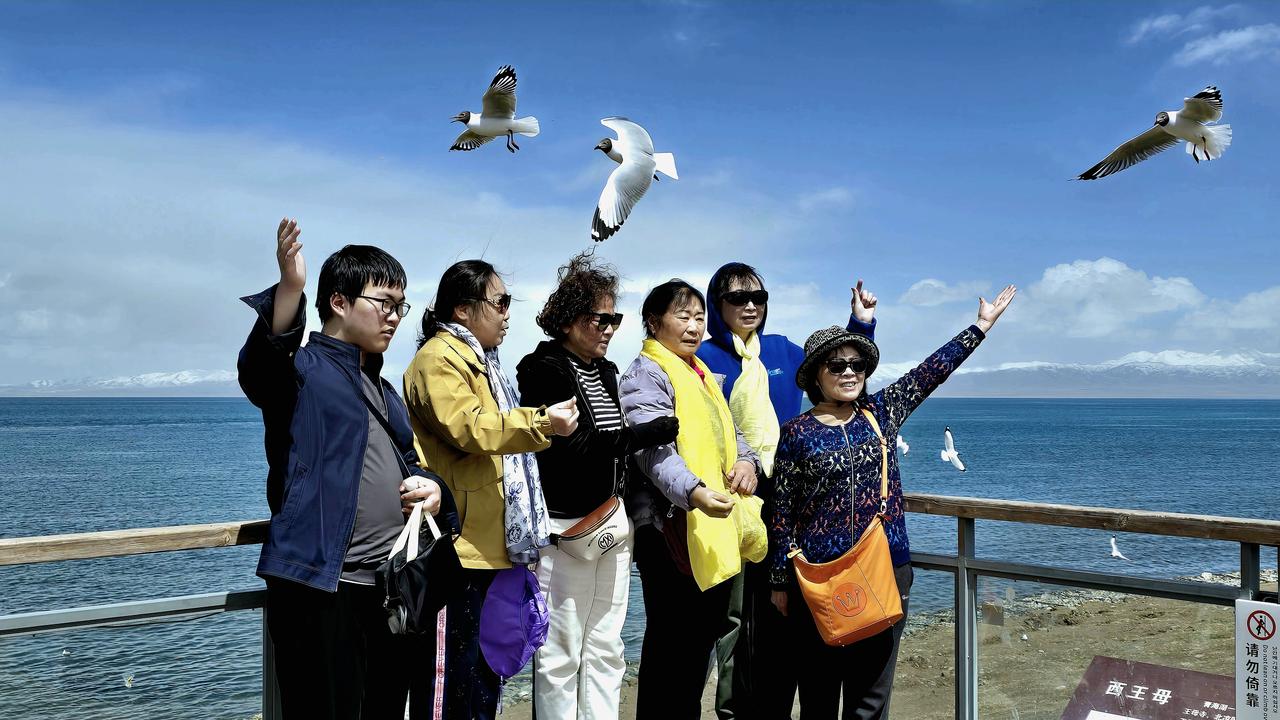 终赴青海湖之约。 站在湖畔，才懂什么是人间极致的蓝。水天相融，云影漫卷，满目皆是