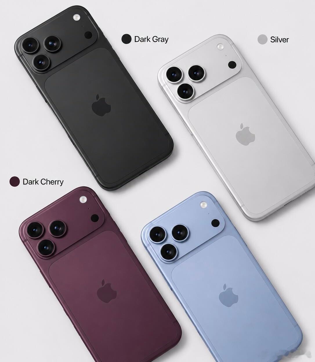 iPhone18ProMax银灰色感觉iPhone 18 Pro这四款颜色都不错
