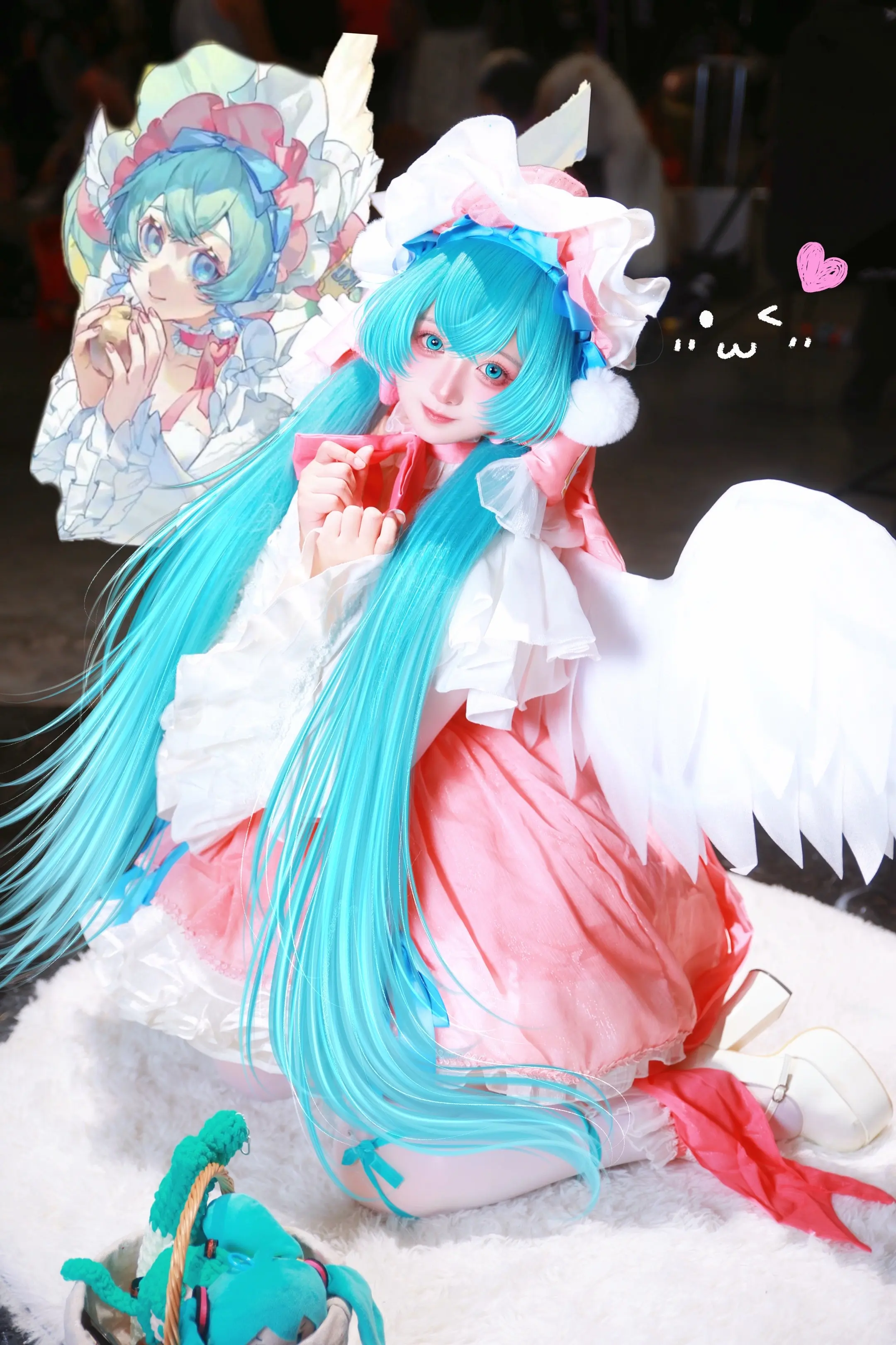 糖果天使Miku！突然出现！🍬。📷：  赛博头发：阿咩儿子