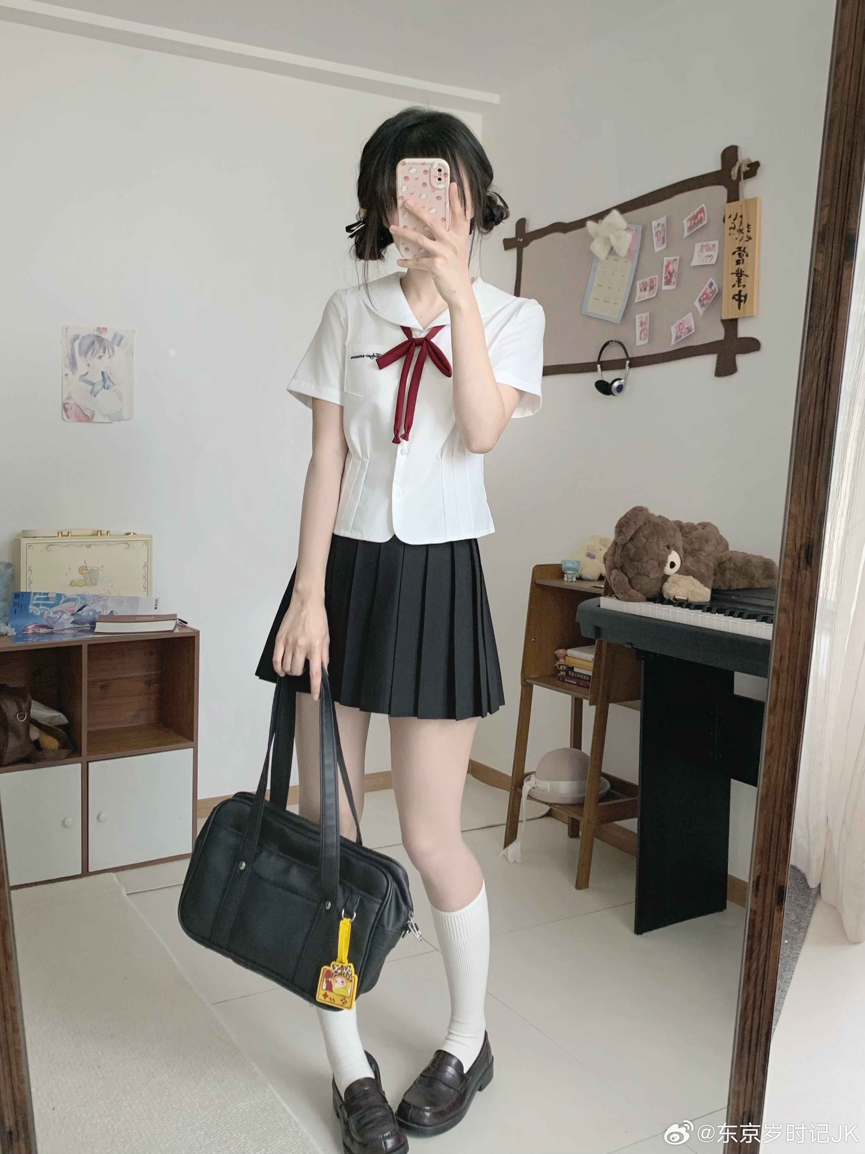 jk . ♪ ⋆｡˚ ☪︎海军领日系少女好看的白衬衫 有被海军领可爱到今天穿什么