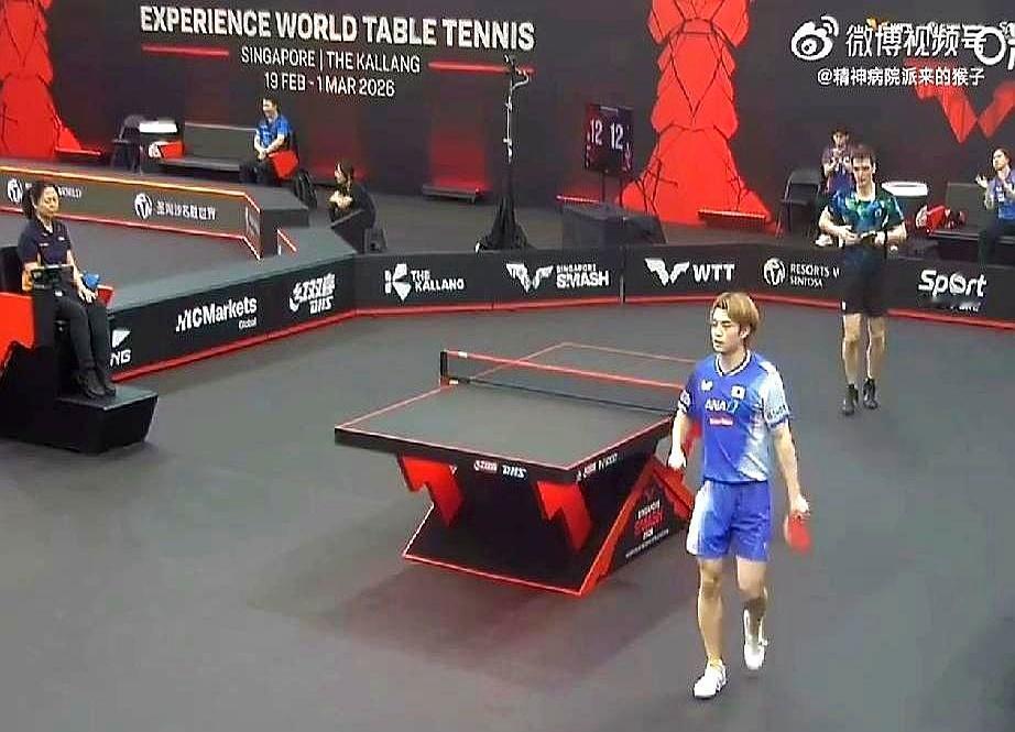 擦球桌直接罚分丢赛点？你敢信？勒布伦脸黑到冒烟，宇田幸矢都摆手说算了！
 
当时