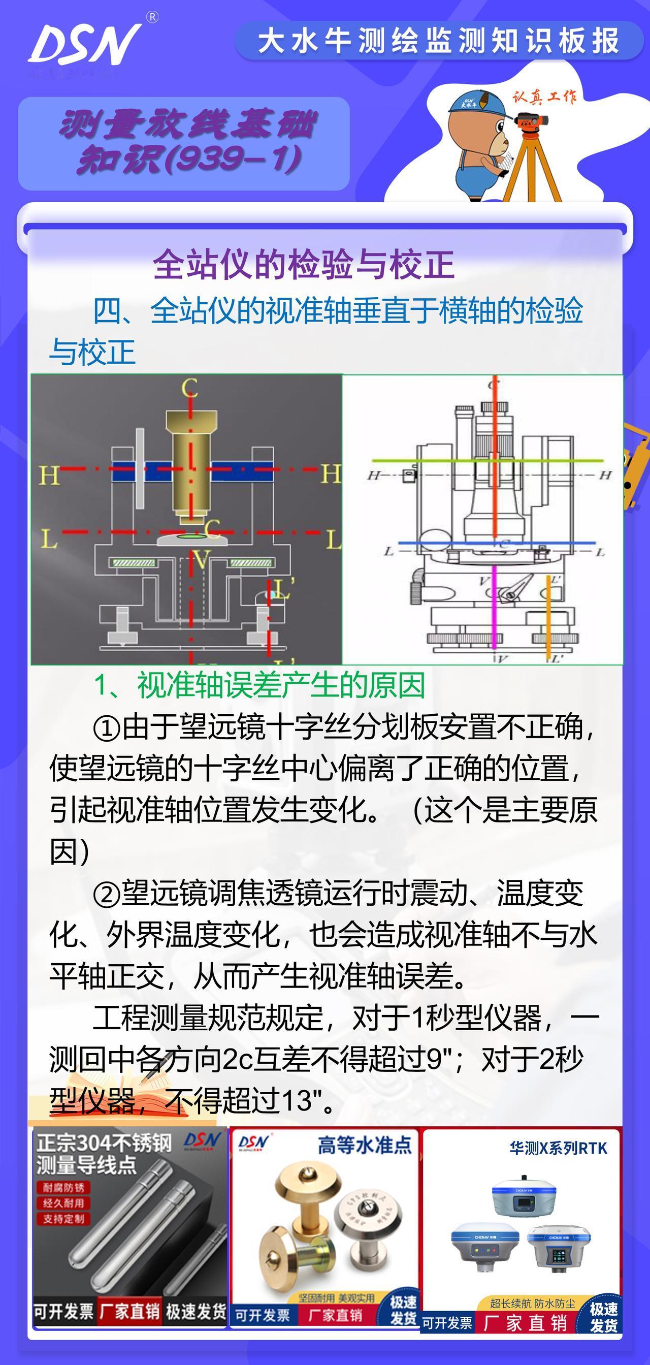 赛维板报丨全站仪的检验与校正
我们将仪器调平，距离仪器大约100米的距离设置了一