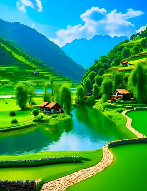 青山绿水
藏头诗
文/李兴伟
青山绿水汝好酷，
山秀含溪草木绿。
绿水青山长柏树