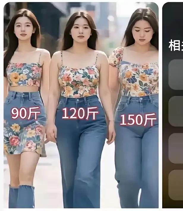 这三位美女体重如下，如果找媳妇，你更喜欢哪一位呢？