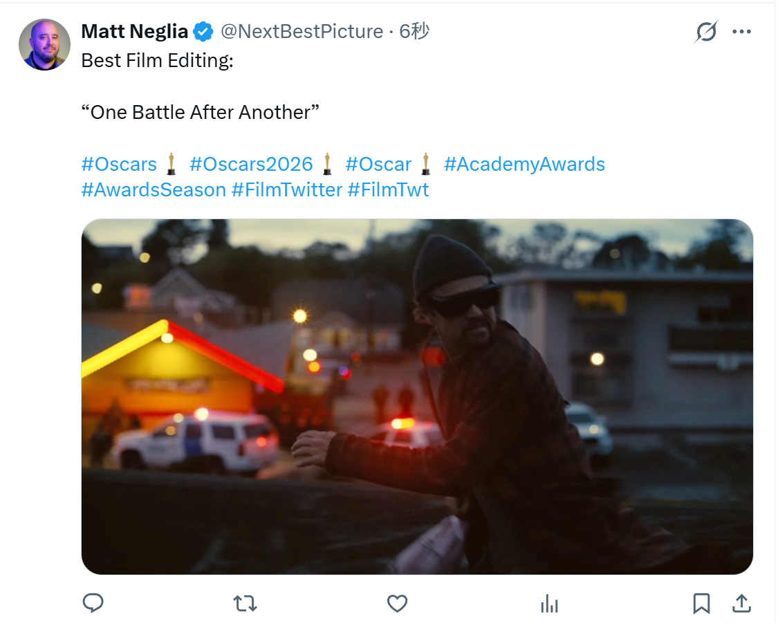 TNABO 奥斯卡最佳剪辑：《一战再战》奥斯卡