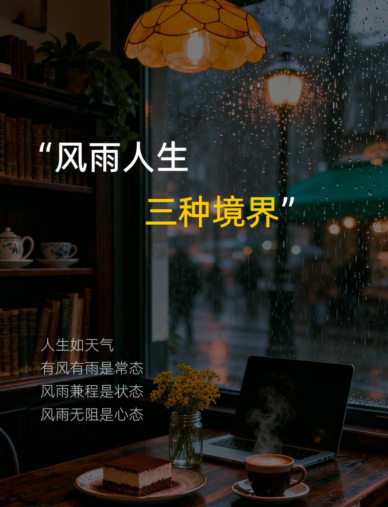遇到人生的风雨,我们该如何应对? 人生风雨本是常态，不必惊慌失措，稳住心态一步步