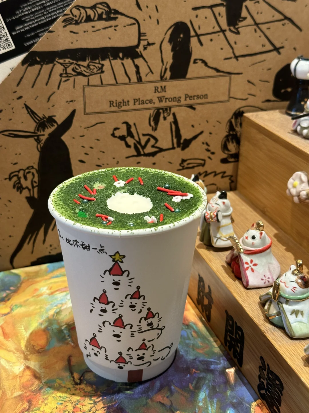 在苏州喝到的！超可爱的咖啡！！