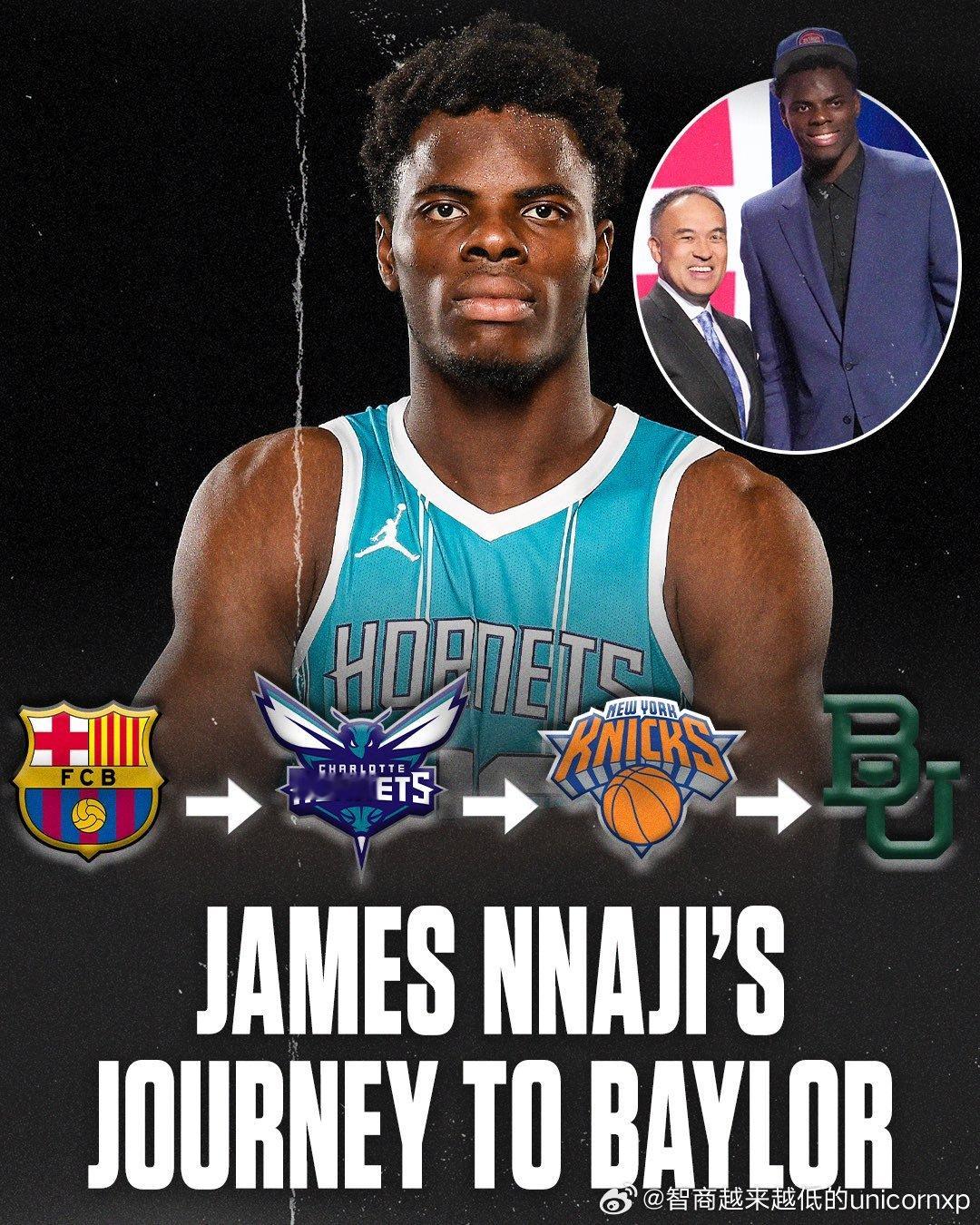 James Nnaji将于1月3日对阵TCU的比赛中完成NCAA首秀，21岁的他