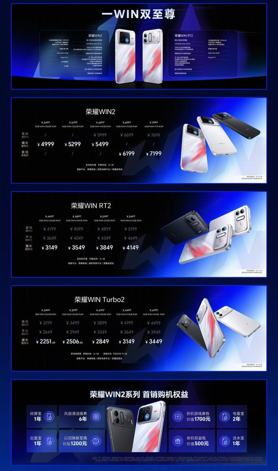 荣耀这是连自家旗舰的退路都不给留了？

WIN2系列配置越堆越狠，价格却越打越有